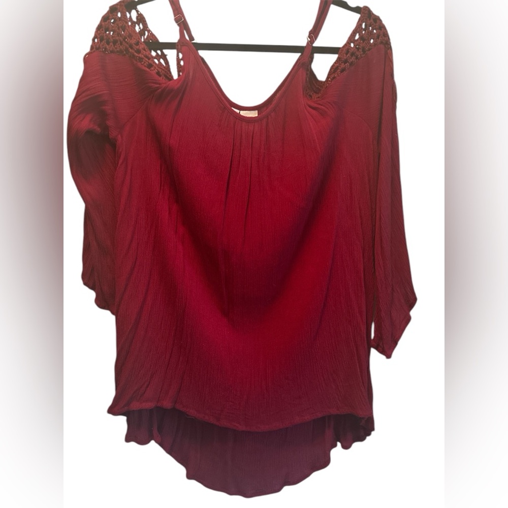 FORGOTTEN GRACE- Women's Burgundy Top
